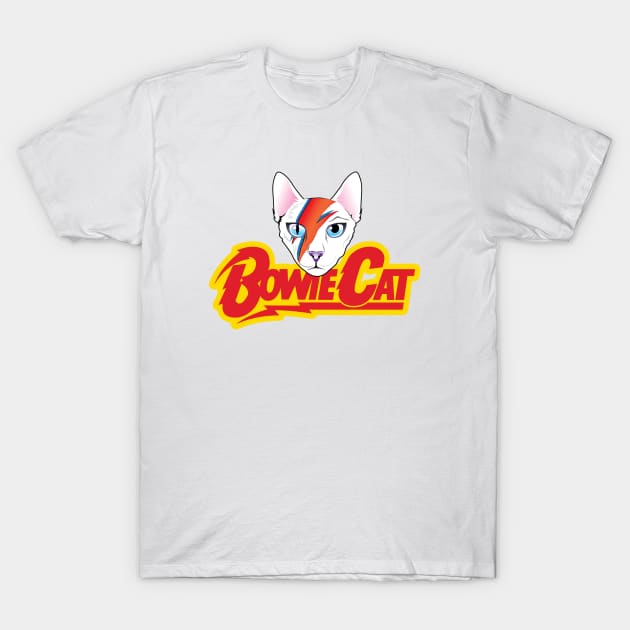 BowieCat - Aladin T-Shirt by happyartresult